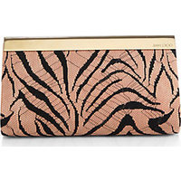 Jimmy Choo Cayla Zebra Lace Suede Clutch photo