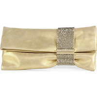 Jimmy Choo Chandra Metallic Leather Clutch photo