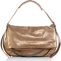 Jimmy Choo Large Biker Shimmer Metallic Shoulder Bag photo