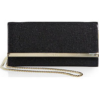 Jimmy Choo Milla Chain-Strap Glittered Clutch photo