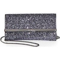 Jimmy Choo Milla Coarse Glitter Chain Wallet photo