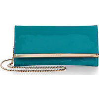 Jimmy Choo Milla Patent Leather & Suede Clutch photo