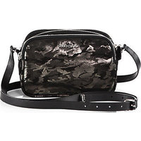 Jimmy Choo Opal Camo Print Lamé Suede & Leather Camera Bag photo