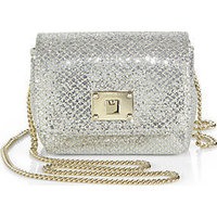 Jimmy Choo Ruby Glittered Leather Shoulder Bag photo