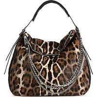 Jimmy Choo Spotted Calf Hair & Leather Hobo Bag photo