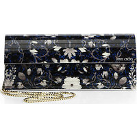 Jimmy Choo Sweetie Floral Acrylic & Leather Shoulder Clutch photo