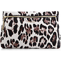 Jimmy Choo Zena Leopard-Print Calf Hair Pouch photo