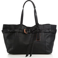 Joy Gryson Raw Leather Belted Tote photo