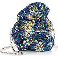 Judith Leiber Niles Swarovski Crystal Snake Clutch photo