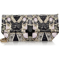 Kara Ross Mira Multicolor Python Clutch photo