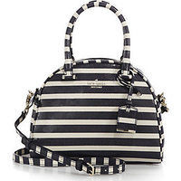 Kate Spade New York Cedar Street Striped Faux-Leather Satchel photo