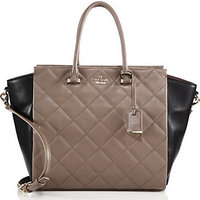 Kate Spade New York Emerson Place Quilted Bicolor Leather Satchel photo