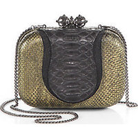 Khirma New York Batasha Watersnake & Stingray Minaudière photo