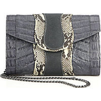 Khirma New York Herzog Crocodile, Python & Stingray Clutch photo