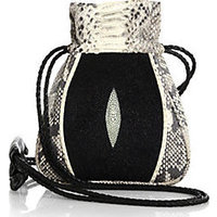 Khirma New York Mignonne Python & Stingray Pouch photo