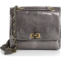 Lanvin Happy Medium Lizard-Embossed Shoulder Bag photo