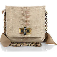 Lanvin Happy Mini Pop Lizard-Embossed Shoulder Bag photo