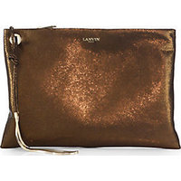 Lanvin Large Metallic Leather Clutch photo