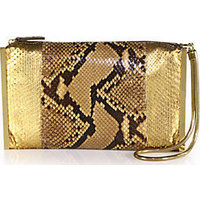 Lanvin Private Metallic Python Clutch photo