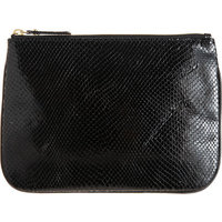 Barneys New York Large Python Embossed Zip Case photo