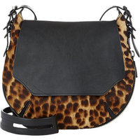 Rag & Bone Leopard-Print Small Bradbury Flap-Front Hobo photo