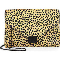 Loeffler Randall Cheetah-Print Calf Hair Lock Clutch photo