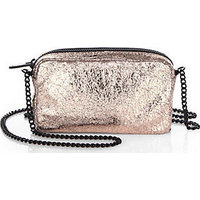 Loeffler Randall Crinkled Metallic Leather Pouch Shoulder Bag photo