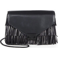 Loeffler Randall Fringe Leather Junior Lock Clutch photo