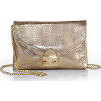 Loeffler Randall Junior Metallic Convertible Lock Clutch photo