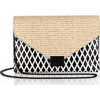 Loeffler Randall Lock Mixed-Media Clutch photo