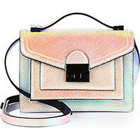 Loeffler Randall Rider Medium Iridescent Snake-Embossed Satchel photo