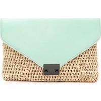 Loeffler Randall Straw Lock Clutch photo