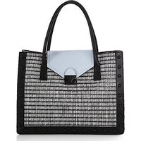 Loeffler Randall Two-Tone Raffia East-West Work Tote photo