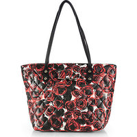 Love Moschino Rose-Print Quilted Faux-LeatherTote photo