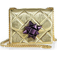 Marc Jacobs Trouble Mini Party-Bow Metallic Crossbody Bag photo