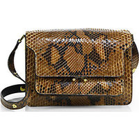 Marni Python Small Triple-Gusset Shoulder Bag photo