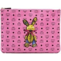 MCM Rabbit Print Medium Pouch photo