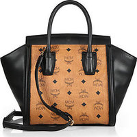 MCM Kathy Visetos Small Coated Canvas & Leather Tote photo