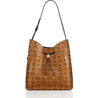 MCM Visetos Medium Coated Canvas & Leather Hobo Bag photo