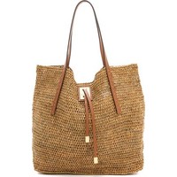 Michael Kors Collection Miranda Raffia Large Tote photo