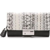 Michael Kors Collection Python Gia Clutch with Lock photo