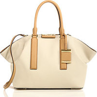 Michael Kors Lexi Large Two-Tone Leather Satchel photo