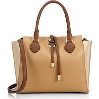 Michael Kors Miranda Colorblock Top-Zip Satchel photo