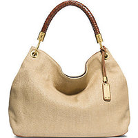 Michael Kors Skorpios Large Braided-Handle Woven Hobo Bag photo