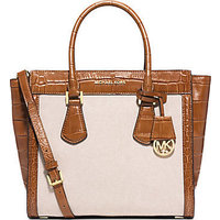 MICHAEL MICHAEL KORS Colette Large Mixed-Media Satchel photo