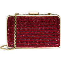 MICHAEL MICHAEL KORS Elsie Crystal-Embellished Box Clutch photo