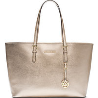 MICHAEL MICHAEL KORS Metallic Saffiano Medium Multifunction Tote photo