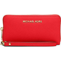 MICHAEL MICHAEL KORS Saffiano Leather Wristlet photo