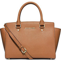 MICHAEL MICHAEL KORS Selma Medium Saffiano Leather Satchel photo