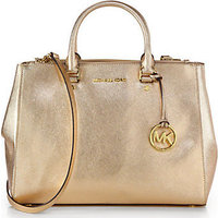 MICHAEL MICHAEL KORS Sutton Large Leather Satchel photo